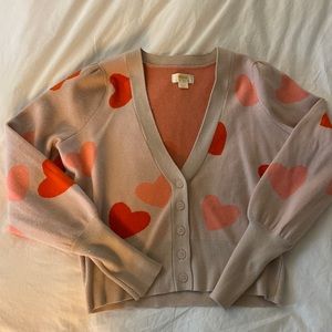 Anthropologie Heart Sweater
